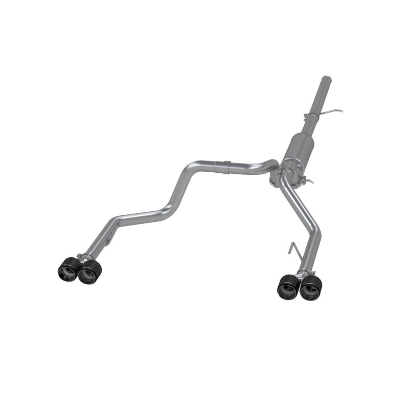 MBRP S50043CF Armor Pro Cat-Back Exhaust - Quad Carbon Tips - 2019+ Silverado / Sierra 1500 5.3L