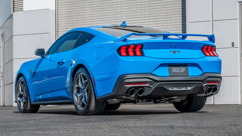 Borla 140970BC 2024 Ford Mustang GT 5.0L V8 3 in ATAK Catback Non-Active Exhaust- Black Chrome Quad Tip - #140970BC
