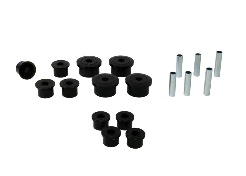 Whiteline W73819 Spring Eye Front/Rear and Shackle Bushing for 1986-1999 Jeep Cherokee, 1987-1992 Jeep Comanche