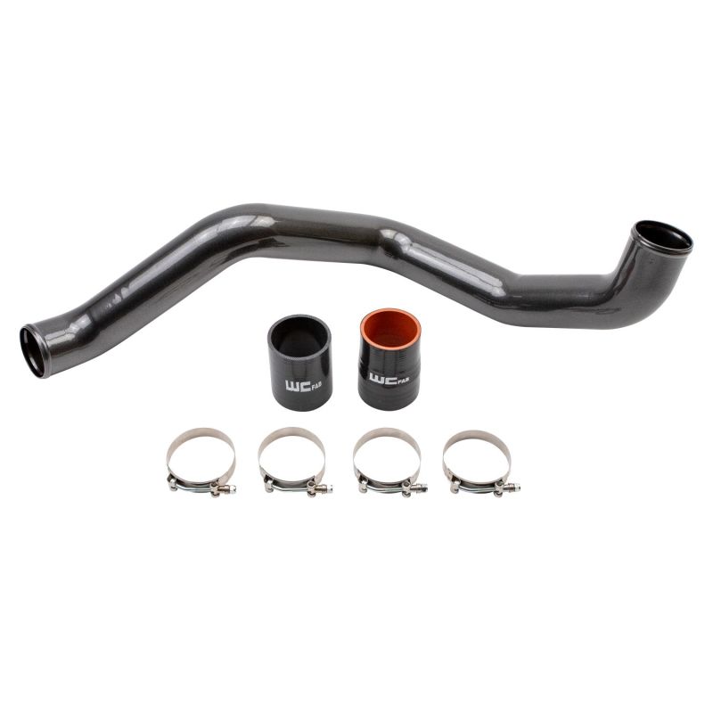 Wehrli Custom Fabrication WCF100365-GW Driver Side 3in Intercooler Pipe Gloss White for 2020-2026 Chevrolet Silverado / GMC Sierra 2500 HD / 3500 HD L5P Duramax