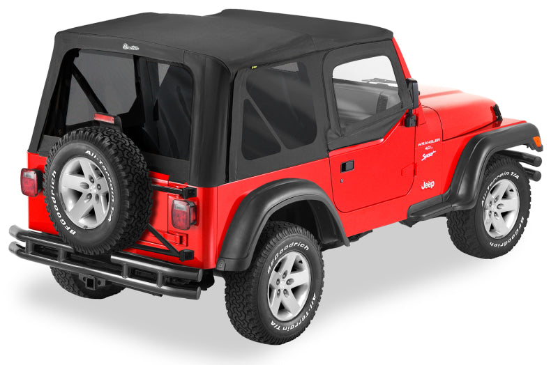 Bestop 97-02 Jeep Wrangler TJ Replace A-Top (Black Denim Tinted Windows Door Skins Included)