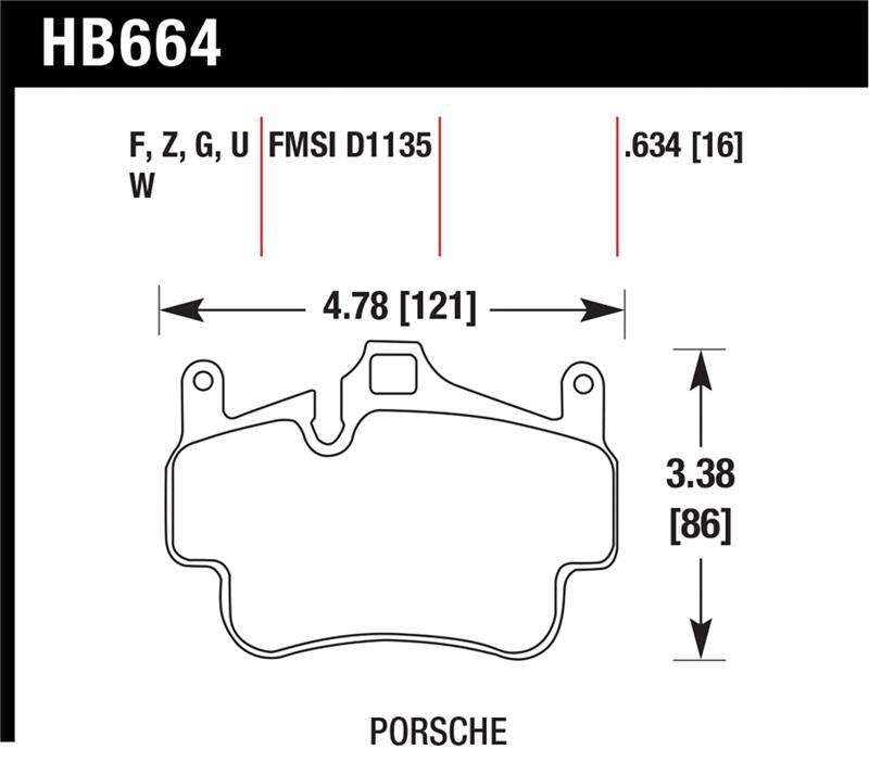 Hawk Performance HB664Z.634 Performance Ceramic Street Brake Pads