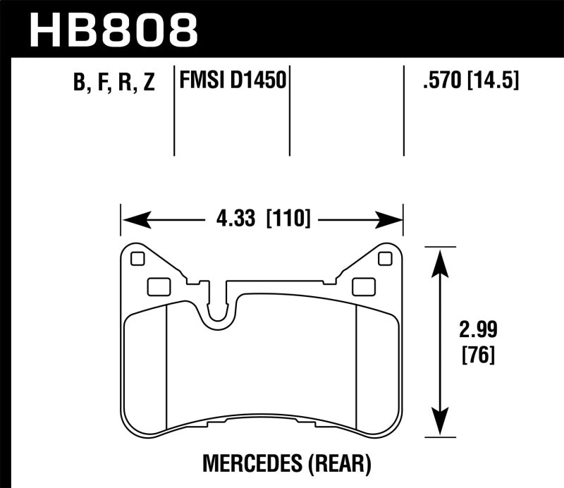 Hawk Performance HB808B.570 HPS 5.0 Street Brake Pads
