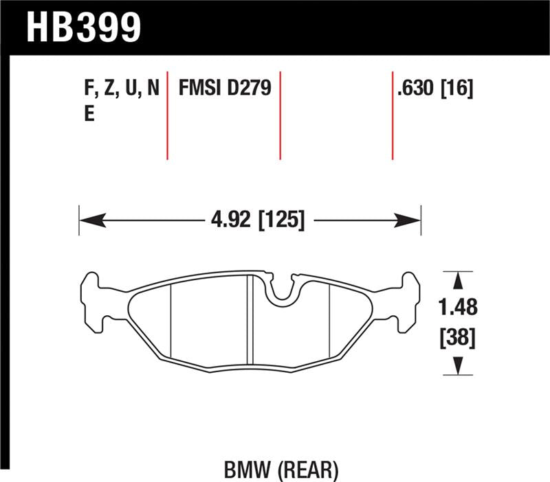 Hawk Performance HB399F.630 HPS Performance Street Brake Pads