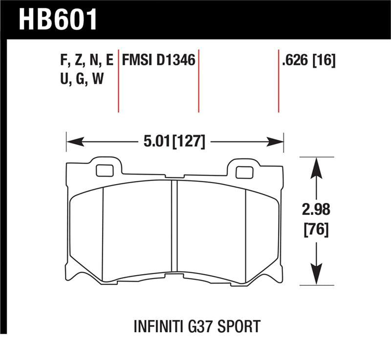 Hawk Performance HB601Z.626 Performance Ceramic Street Brake Pads