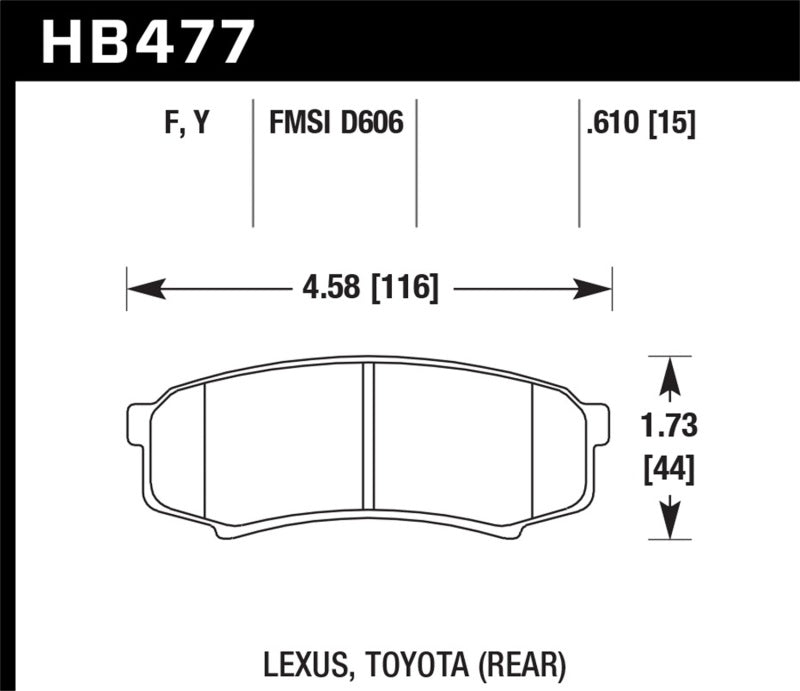 Hawk Performance HB477F.610 HPS Performance Street Brake Pads