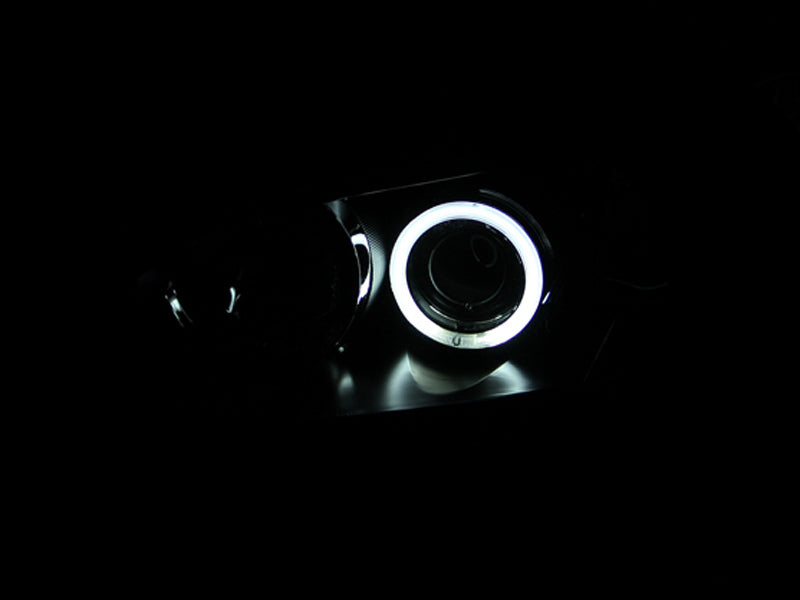 ANZO 2004-2008 Mazda 3 Projector Headlights with Halo Black (CCFL)