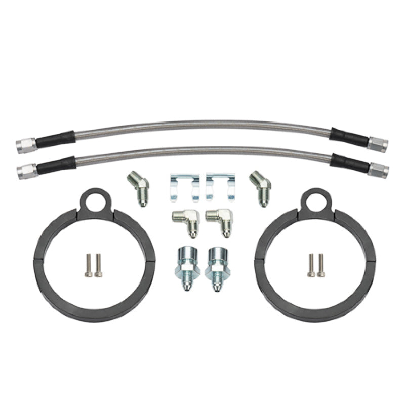 Wilwood Flexline Kit 12 inch -3 3/8-24 IF 1/8-27 NPT 90 Degree - #220-17289