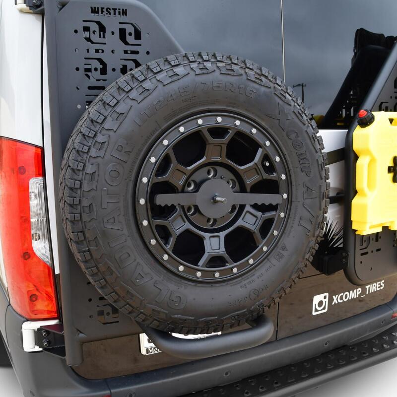 Westin 59-752295 XTS Rear Tire Carrier for 2019-2026 Mercedes-Benz Sprinter Textured Black