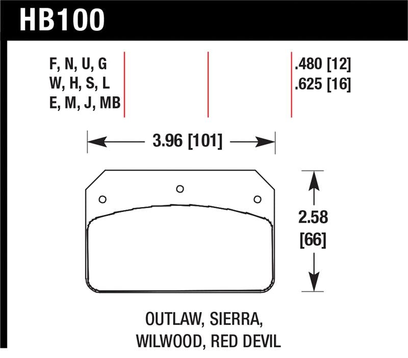 Hawk Performance HB986G.580 DTC-60 Motorsport Brake Pads