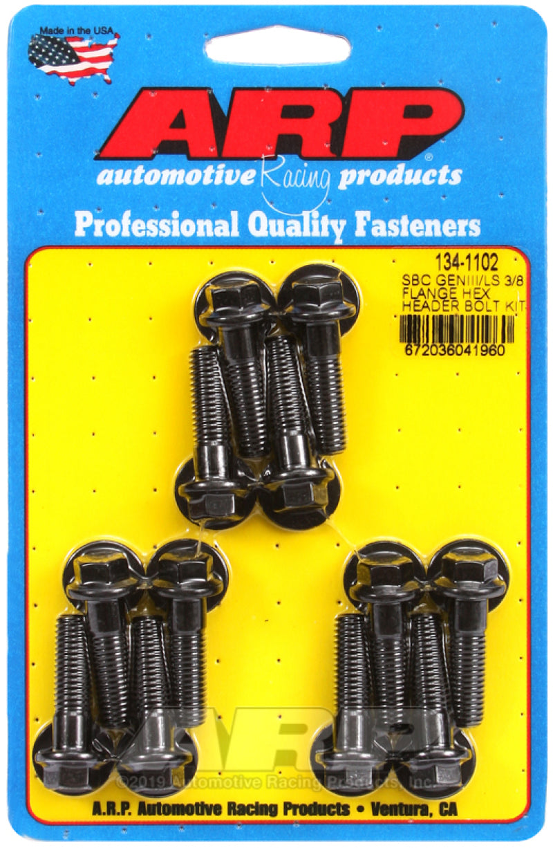 ARP 134-1102 for Chevy LS 3/8in Flange Hex Header Bolt Kit