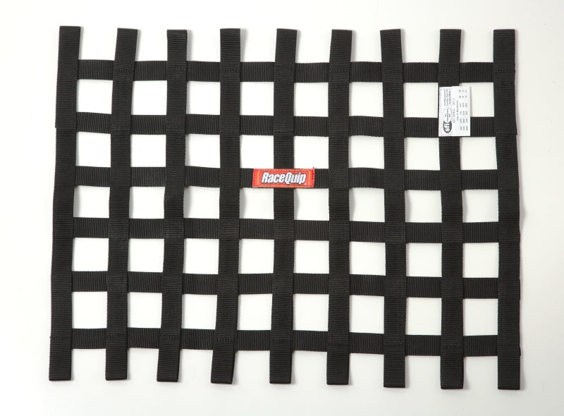 RaceQuip 725005 Black 18in H x 24W SFI Ribbon Window Net