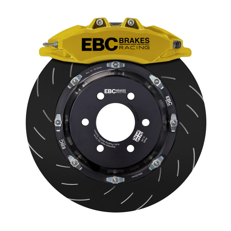 EBC Racing 2019+ Toyota GR Supra Yellow Apollo-6 Calipers 380mm Rotors Front Big Brake Kit BBK042YEL-1