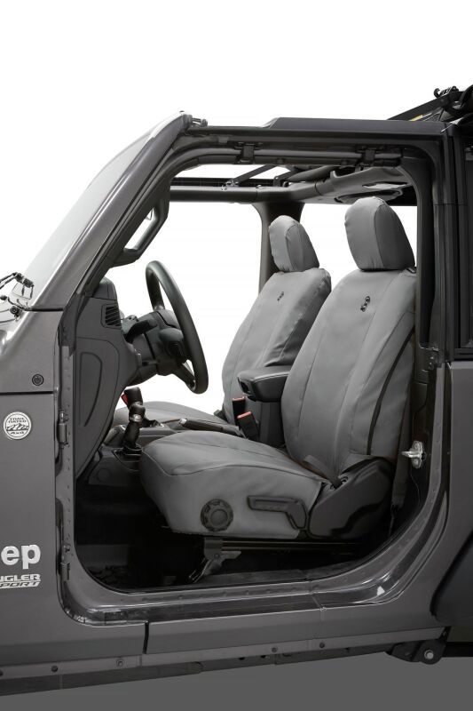 Bestop 20-23 Jeep Gladiator / 18-2023 Wrangler JL 4-Door Front Seat Covers (Charcoal)
