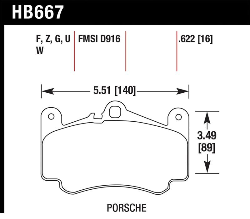 Hawk Performance HB667Z.622 Performance Ceramic Street Brake Pads