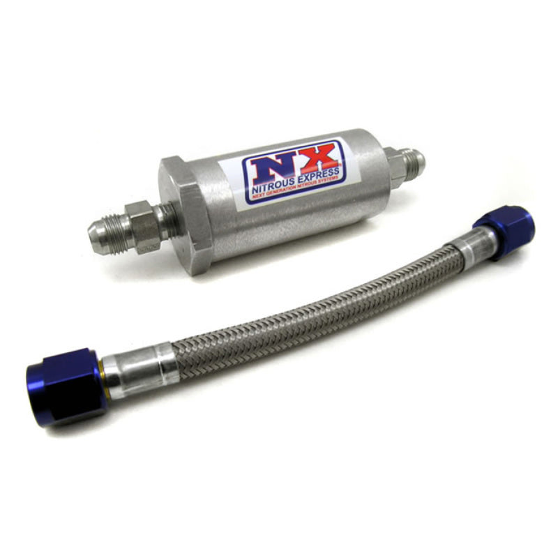 Nitrous Express 4AN Pure-Flo N2O Filter & 7 Stainless Hose Lifetime Cleanable