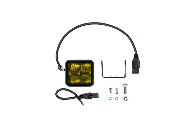 DV8 Offroad 3in Elite Series LED Amber Pod Light - #BE3EW40W-A