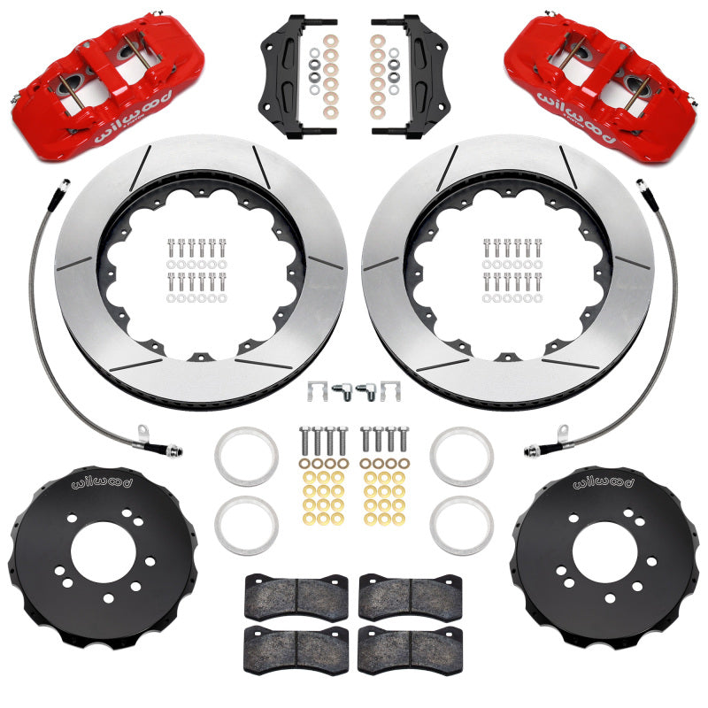 Wilwood 89-98 Nissan 240SX/89-94 Skyline/90-96 300ZX Aerolite 6R Front BBK w/ 14in SLT Rotors - Red - #140-18251-R
