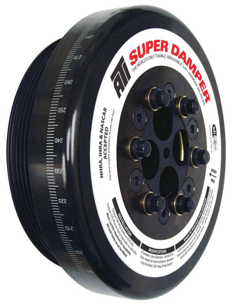 ATI Performance Products 917365 Super Damper Harmonic Balancer 8.074 in Steel 8 Groove for 1989-2002 Dodge D / W 250-350 and Ram 2500 / 3500 (5.9L Cummins 6BT Diesel)