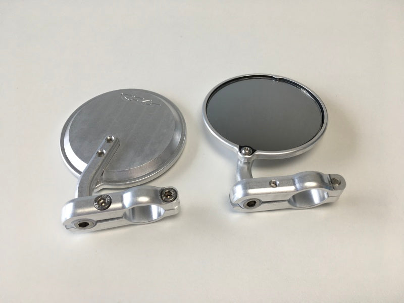 CRG Constructors HSLS-201-R Hindsight LS Folding 3in Round Bar End Mirror Right Silver
