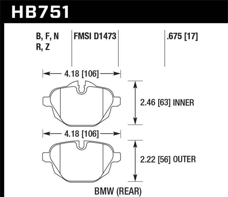 Hawk Performance HB751B.675 HPS 5.0 Street Brake Pads