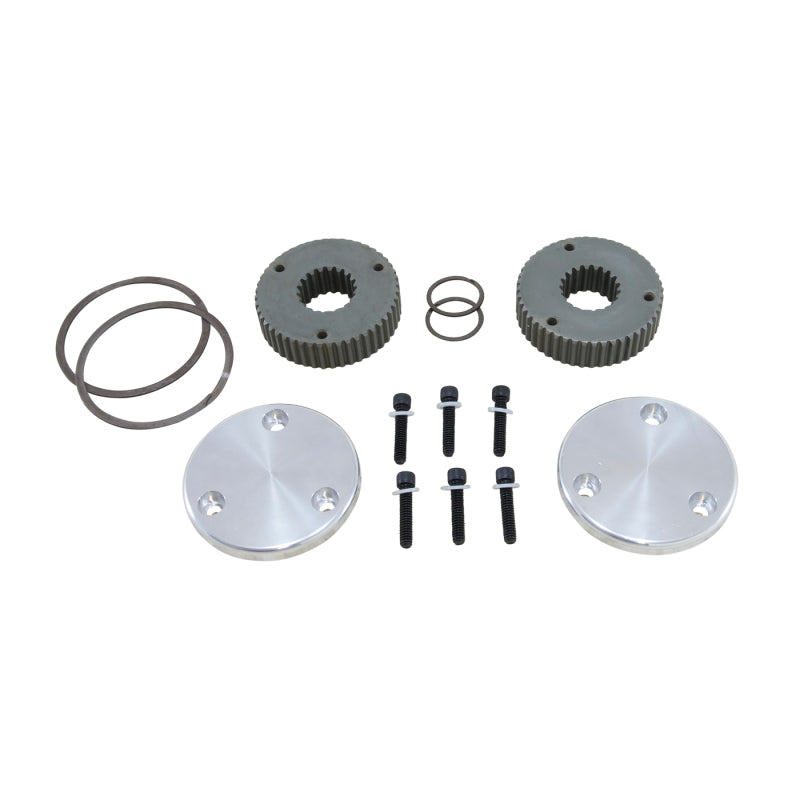 Yukon Gear & Axle YHC50008 Hardcore Drive Flange Kit For Dana 44 / 19 Spline Outer Stubs Non-Engraved Caps
