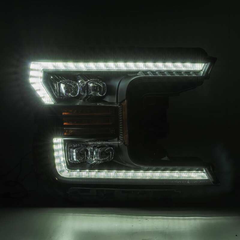 AlphaRex 880182 18-19 Ford F-150 NOVA LED Projector Headlights Plank Style Matte Black with Activation Light/Sequential Signal