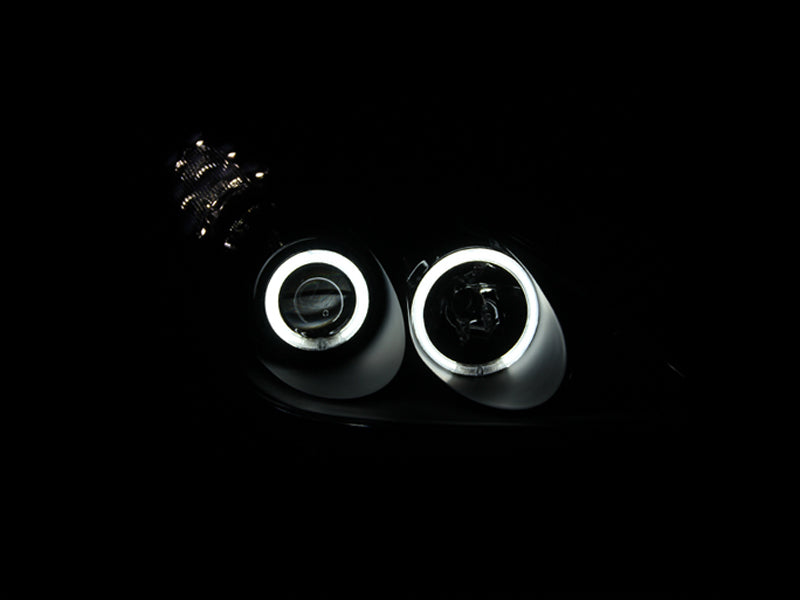 ANZO 2002-2003 Lexus Es300 Projector Headlights with Halo Black