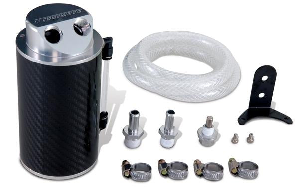 Mishimoto 2016+ Ford Focus RS Baffled Oil Catch Can Kit - Black - #MMBCC-RS-16PBE2
