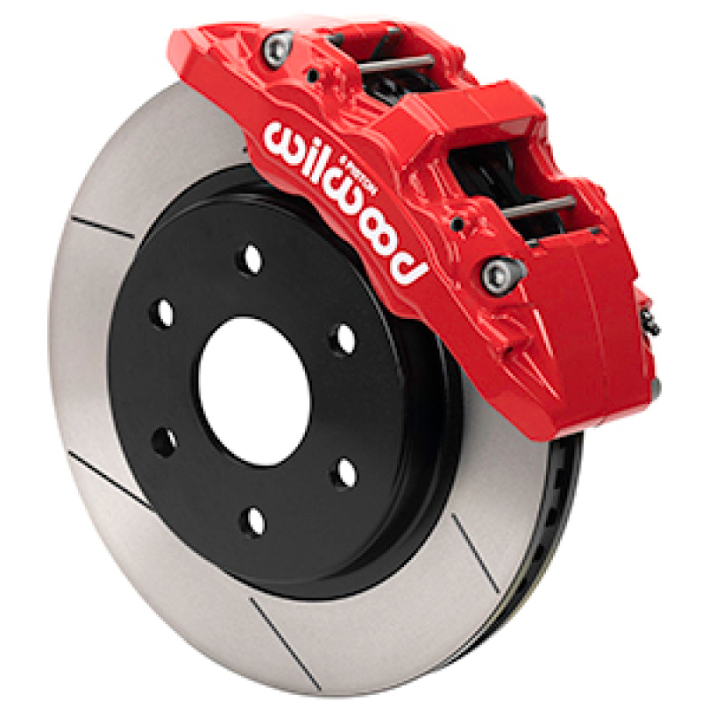 Wilwood 2021 Ford F-150 Raptor Aero6-DM Front Brake Kit - Slotted - Red - #140-17000-R