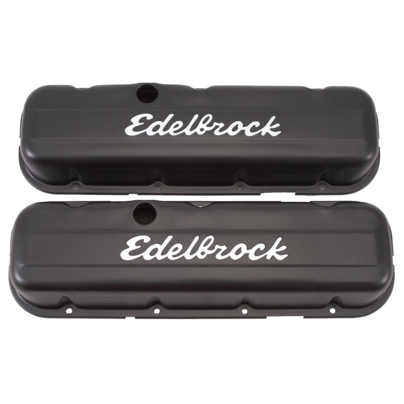 Edelbrock 4483 Valve Cover Signature Series Chevrolet 1965 and Later 396-502 V8 Low Black