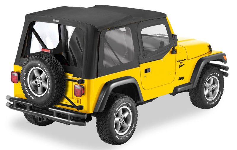 Bestop 03-06 Jeep Wrangler TJ Exc Unlimited Rep A-Top (Blk Diamond Clear Windows Upper Door Skins)