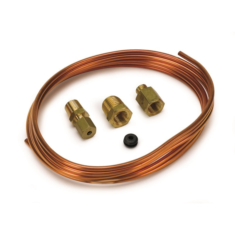 AutoMeter 3224 1/8in Copper Tubing 6ft with Brass Compression Fittings