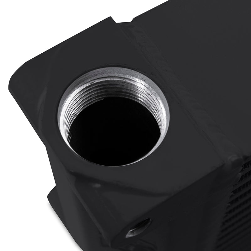 Mishimoto Heavy-Duty Oil Cooler - 10in. Same-Side Outlets - Black - #MMOC-SSO-10BK