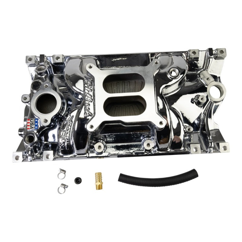 Edelbrock 2716-CP Chevrolet Vortec Small Block Performance EPS Manifold - Chrome Plasma Finish