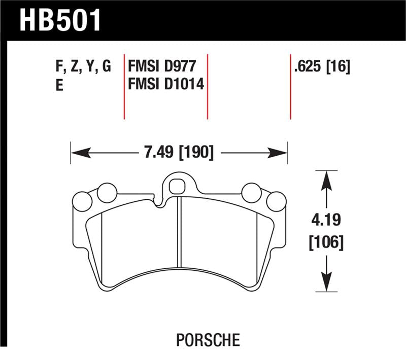Hawk Performance HB501Z.625 Performance Ceramic Street Brake Pads