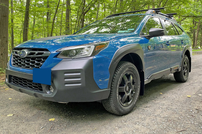 Rally Armor UR Mud Flaps - 2022-2026 Subaru Outback - Black/Blue Logo - #MF76-UR-BLK/BL