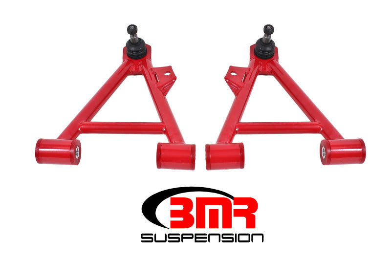 BMR 94-04 Mustang Lower Non-Adj. A-Arms (Coilover Only) with Tall Ball Joint (Polyurethane) - Red