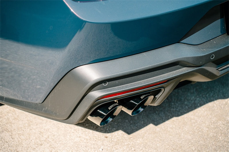 Corsa 24+ Ford Mustang Dark Horse 5.0L 3in Dual Rear Cat-Back with Twin 4.5in Black PVD Slash Tips