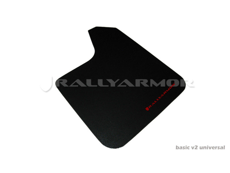 Rally Armor Basic Mud Flaps - Universal - Black/Blue Logo - #MF12-BAS-BL