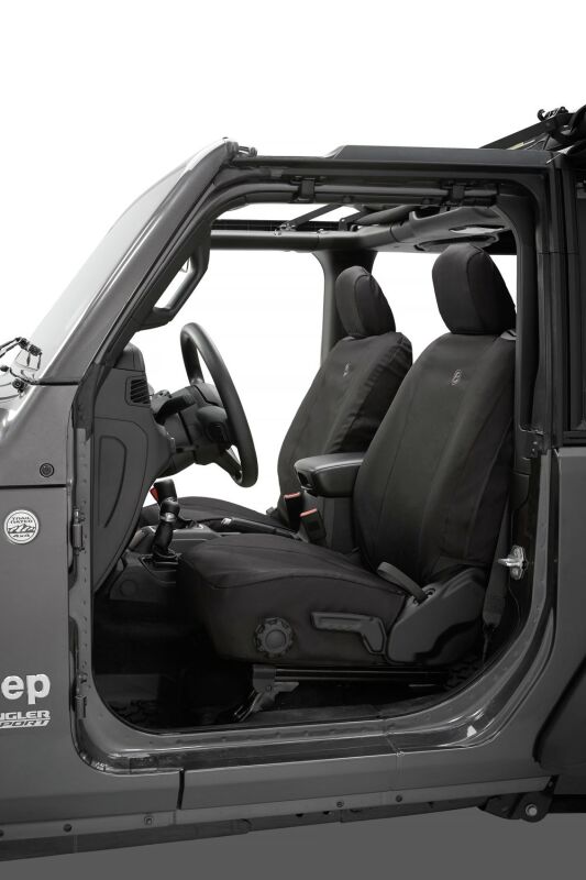 Bestop 18-26 Jeep Wrangler JL 2-Door Front Seat Covers (Black Diamond)