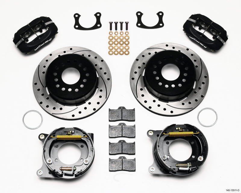 Wilwood Forged Dynalite P/S Park Brake Kit Drilled BOP Axle 2.75in Bearing 2.75 Offset - #140-13511-D