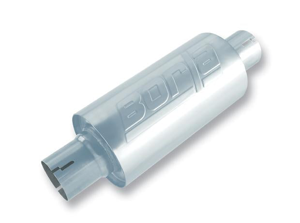Borla 400497 S-Type Muffler 2.5in Inlet/Outlet 5in Round x 10in w/Notch - #400497
