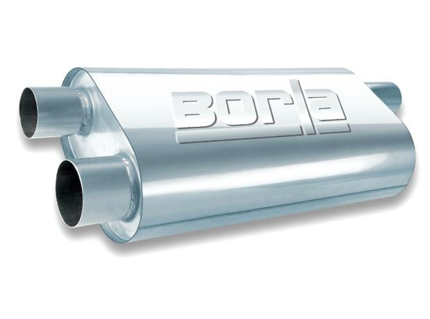 Borla 40353 Universal Pro-XS 3in Inlet//Outlet Offset/Offset 14x9 1/2 x 4 Muffler - #40353