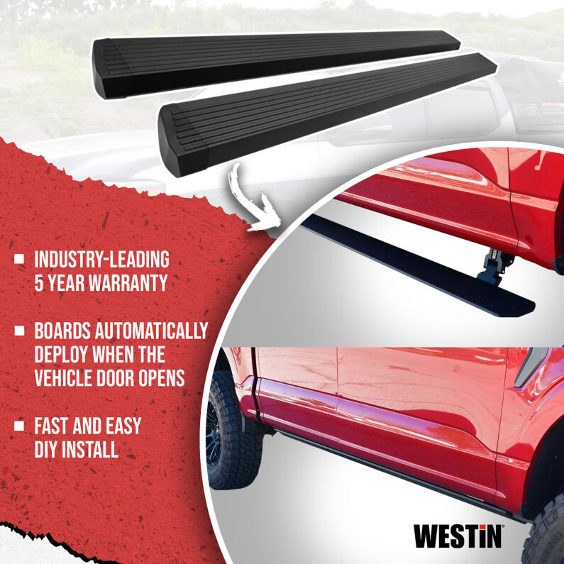 Westin 29-23565 Pro-e Electric Running Boards for 2009-2026 Ram Ram 1500 Crew Cab Textured Black