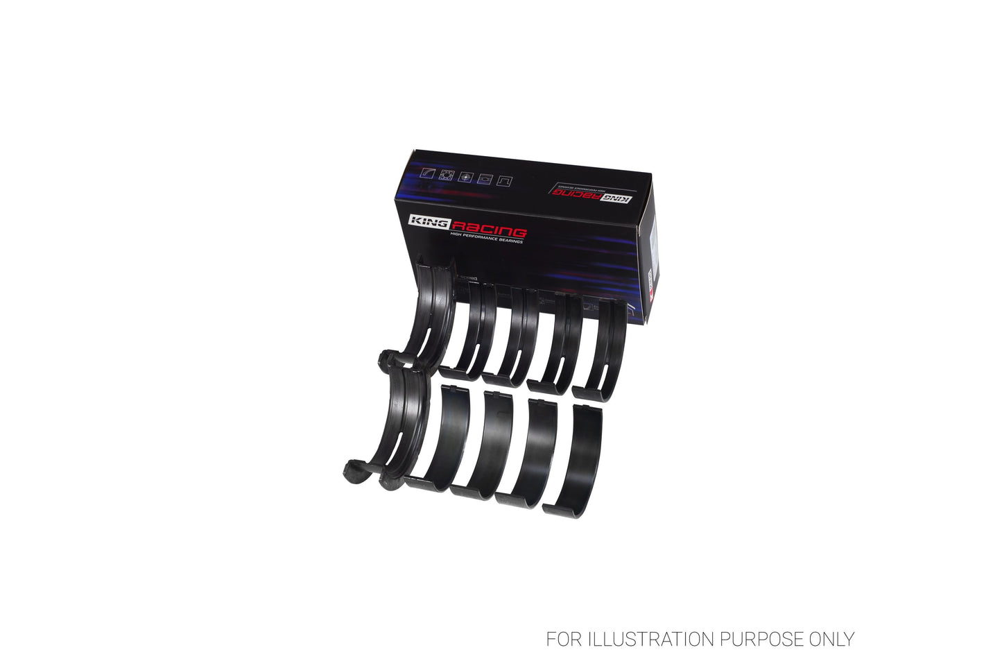 King Ford V8 351CI 5.8L, 400CI 6.6L 16V Racing Tri-metal Main Bearing Set MB5505XP-STD - Fits Ford, Mercury, Lincoln