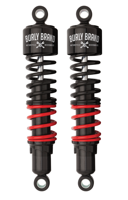 Burly Brand B28-1257 Stiletto Shocks 13 in HD Black for 1997-2026 Harley-Davidson Touring
