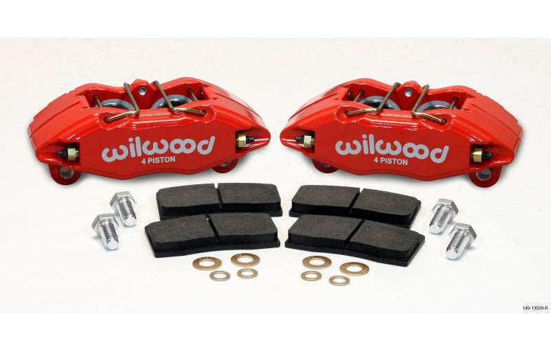 Wilwood DPHA Front Caliper & Pad Kit Red Honda / Acura with 262mm OE Rotor - #140-13029-R