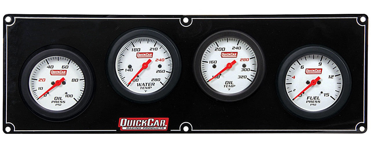 QuickCar Extreme 4 Gauge Panel OP/WT/OT/FP