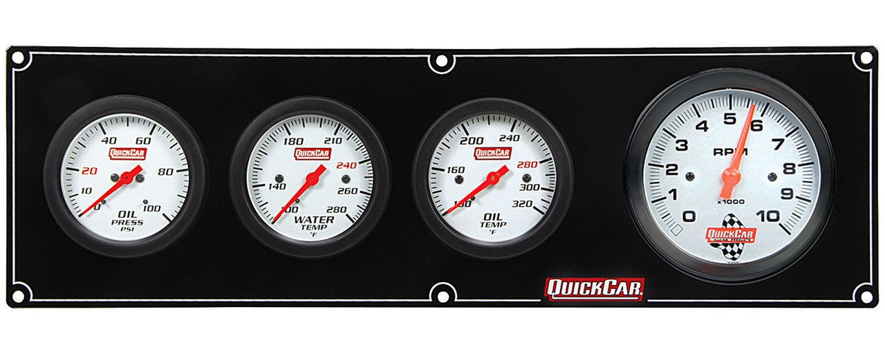 QuickCar Extreme 3-1 Gauge Panel OP/WT/OT/3"Tach